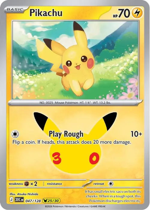 Pikachu - 047/128 card art