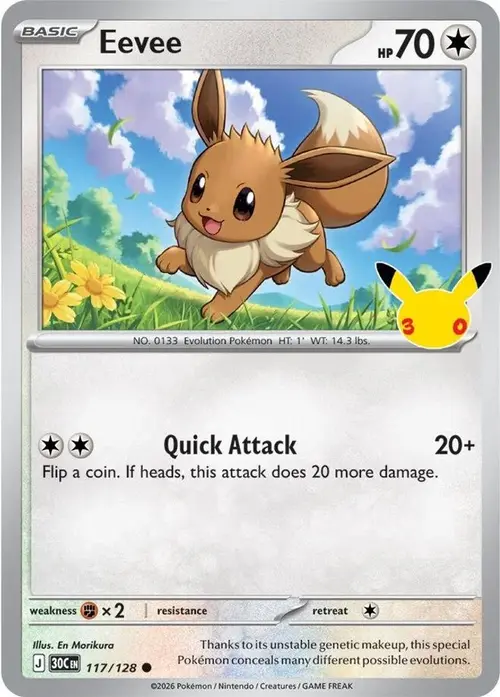 Eevee - 117/128 card art