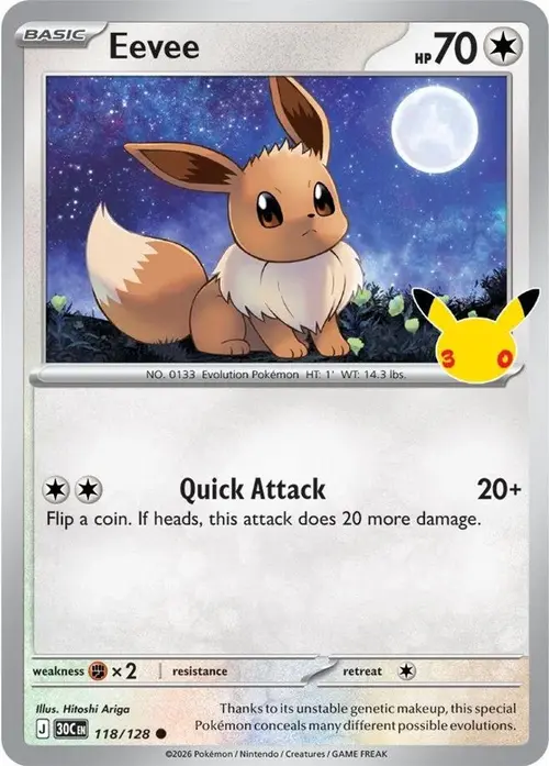Eevee - 118/128 card art