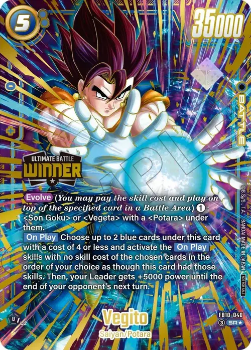 Vegito - FB10-040 (Ultimate Battle 2026 Vol. 3 Winner) card art