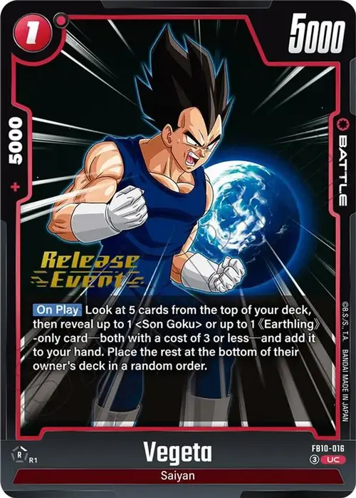 Vegeta - FB10-016 card art