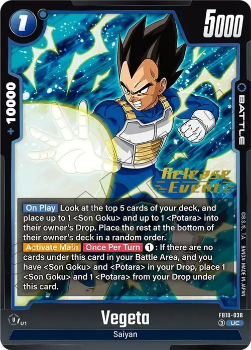 Vegeta - FB10-038 card art