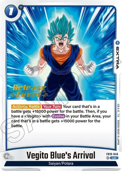 Vegito Blue's Arrival card art