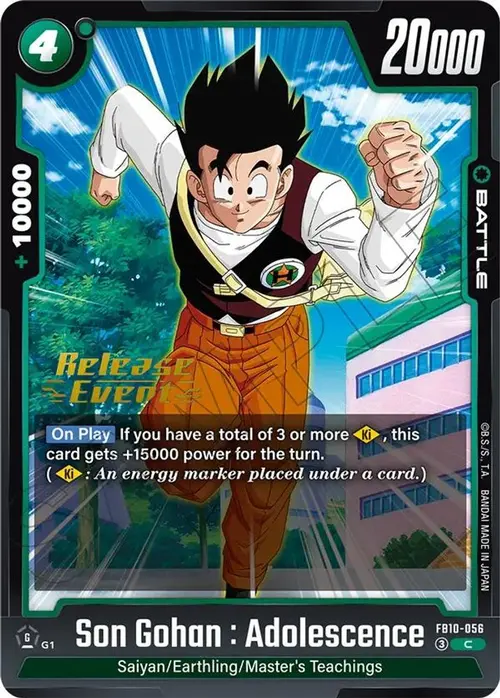 Son Gohan : Adolescence card art