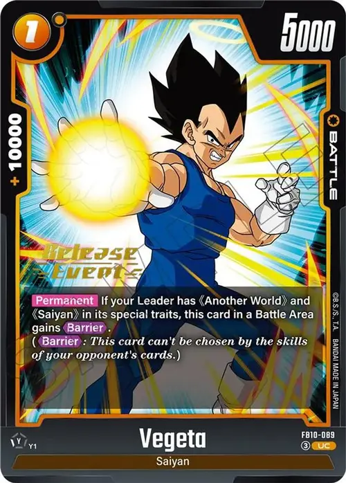 Vegeta - FB10-089 card art
