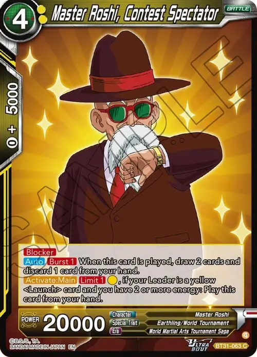 Master Roshi, Contest Spectator card art