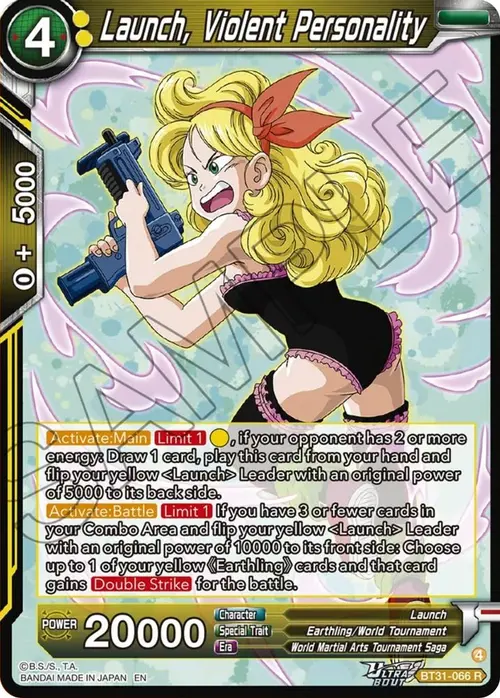 Launch, Violent Personality card art