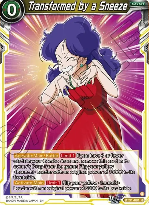 Transformed by a Sneeze card art