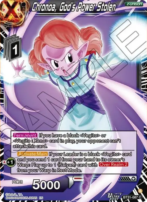Chronoa, God's Power Stolen card art