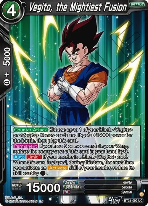 Vegito, the Mightiest Fusion card art