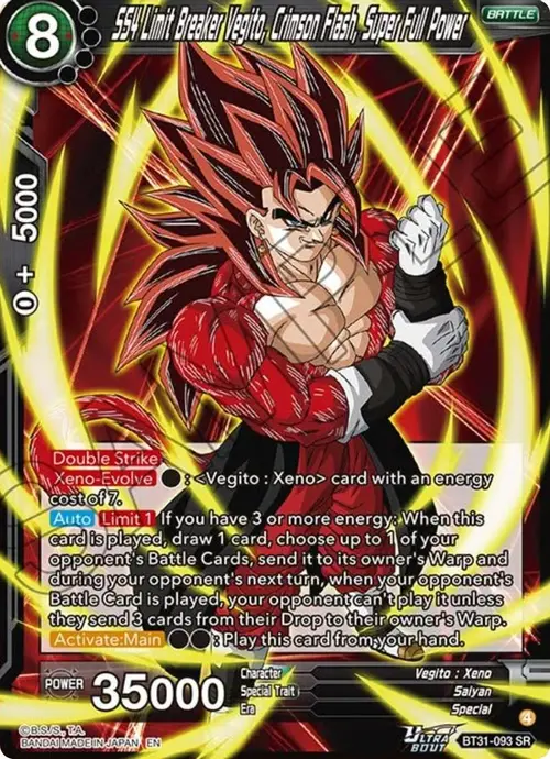 SS4 Limit Breaker Vegito, Crimson Flash, Super Full Power card art
