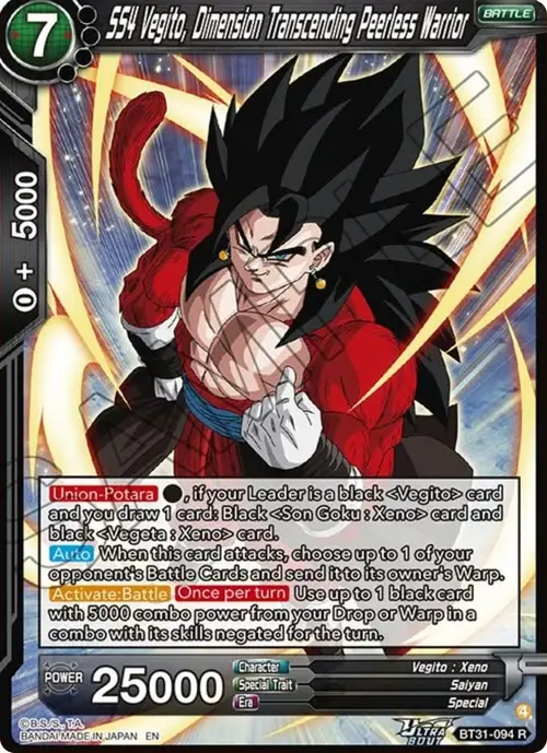 SS4 Vegito, Dimension Transcending Peerless Warrior card art