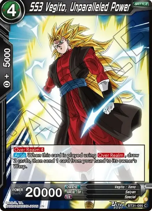 SS3 Vegito, Unparalleled Power card art