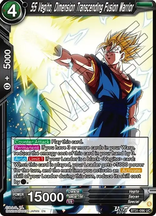 SS Vegito, Dimension Transcending Fusion Warrior card art