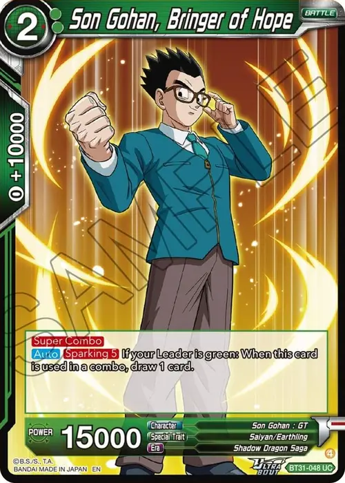 Son Gohan, Bringer of Hope card art