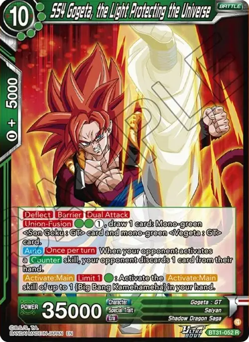 SS4 Gogeta, the Light Protecting the Universe card art