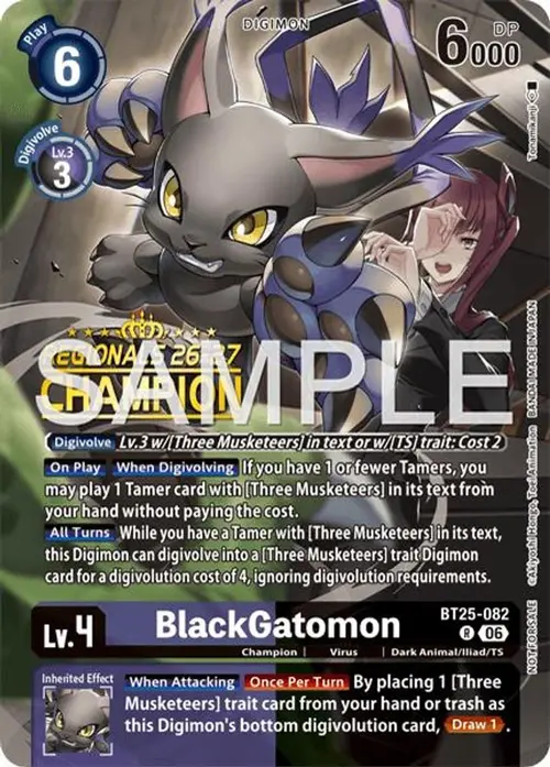 BlackGatomon (Regionals 26-27 Season 2 Champion) card art