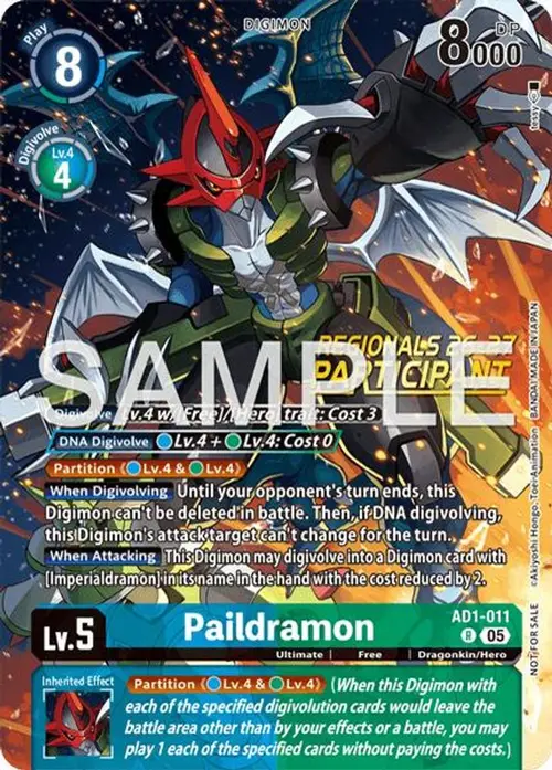 Paildramon - AD1-011 (Regionals 26-27 Season 2 Participant) card art