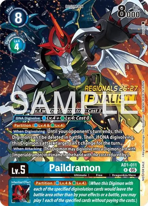 Paildramon - AD1-011 (Regionals 26-27 Season 2 Finalist) card art