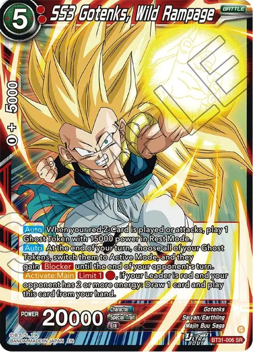 SS3 Gotenks, Wild Rampage card art
