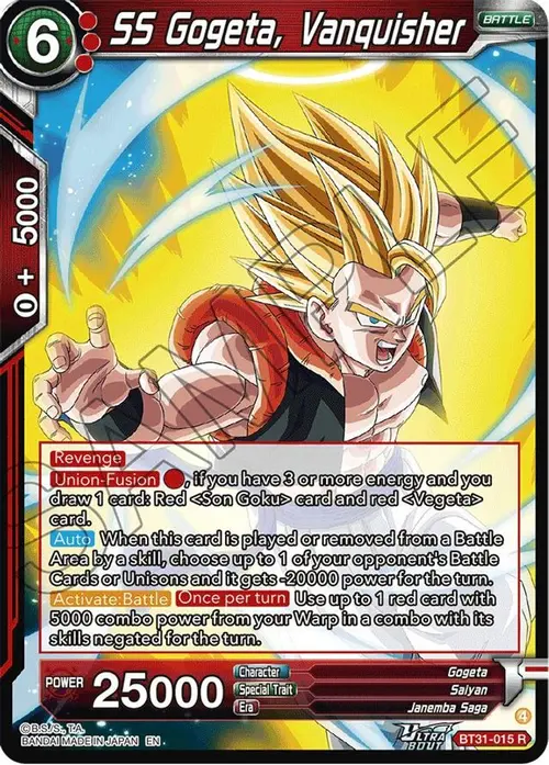 SS Gogeta, Vanquisher card art