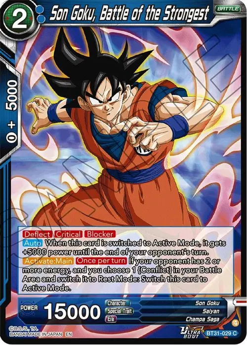Son Goku, Battle of the Strongest card art