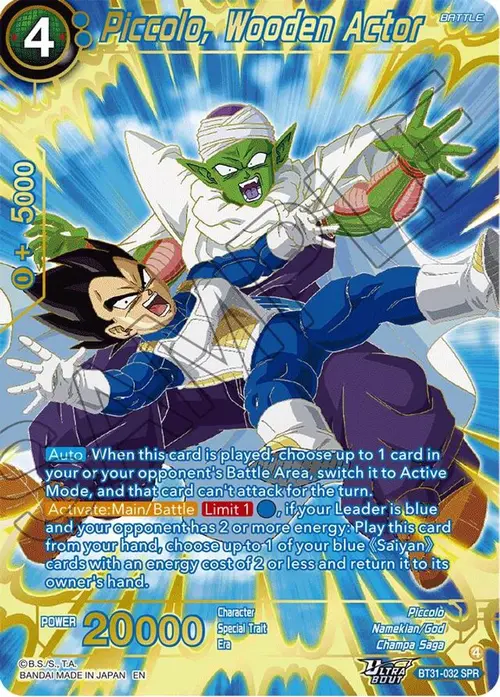 Piccolo, Wooden Actor (SPR) card art
