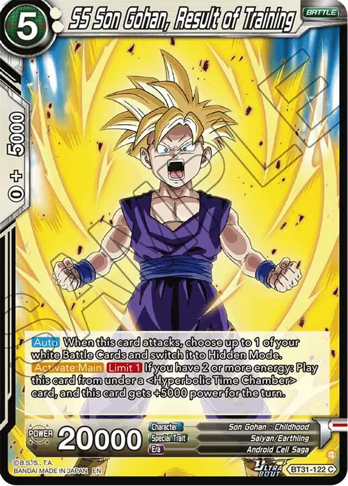 SS Son Gohan, Result of Training card art