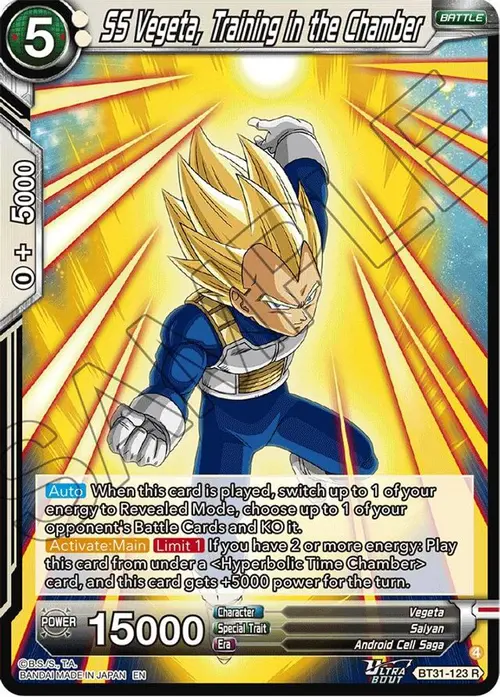 SS Vegeta, Training in the Chamber card art