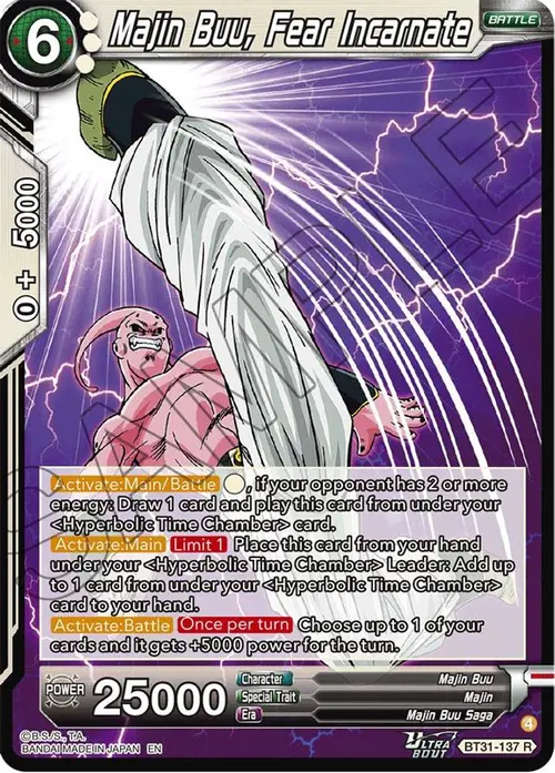 Majin Buu, Fear Incarnate card art