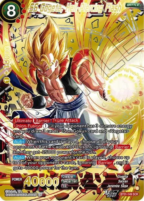 SS Gogeta, Hell-Piercing Flash card art