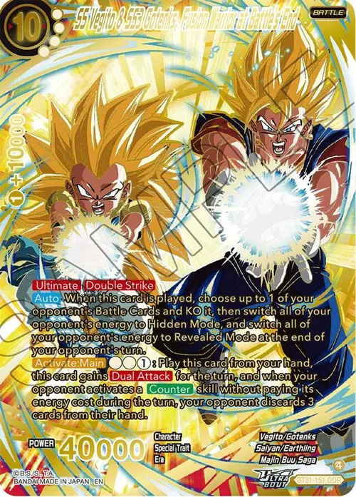 SS Vegito & SS3 Gotenks, Fusion Warrior at Battle's End (GDR) card art