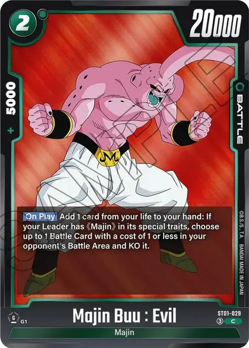 Majin Buu : Evil - ST01-029 card art