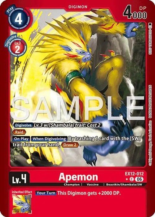 Apemon (Limited Foil) card art