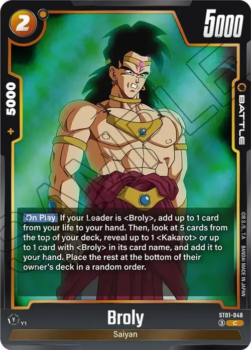 Broly - ST01-048 card art