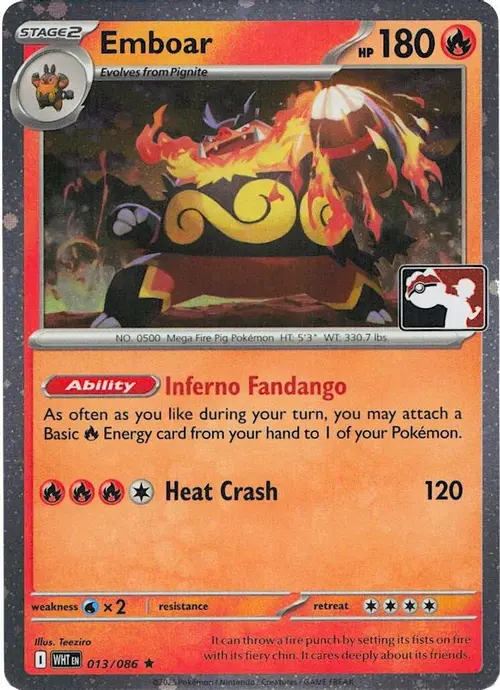 Emboar - 013/086 (Cosmos Holo) card art