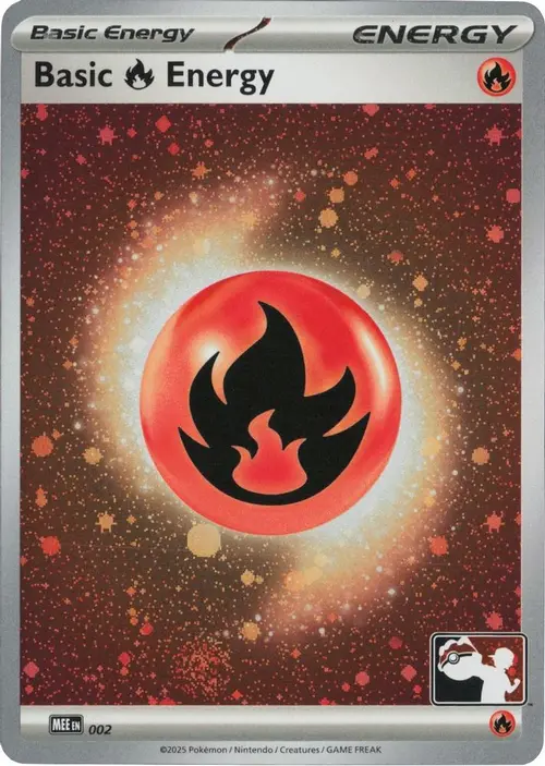 Basic Fire Energy - MEE 002 (Cosmos Holo) card art