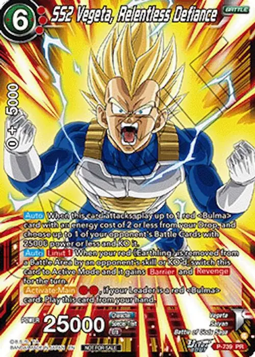 SS2 Vegeta, Relentless Defiance (Ultra-Bout Series Tournament Pack Vol.3) card art
