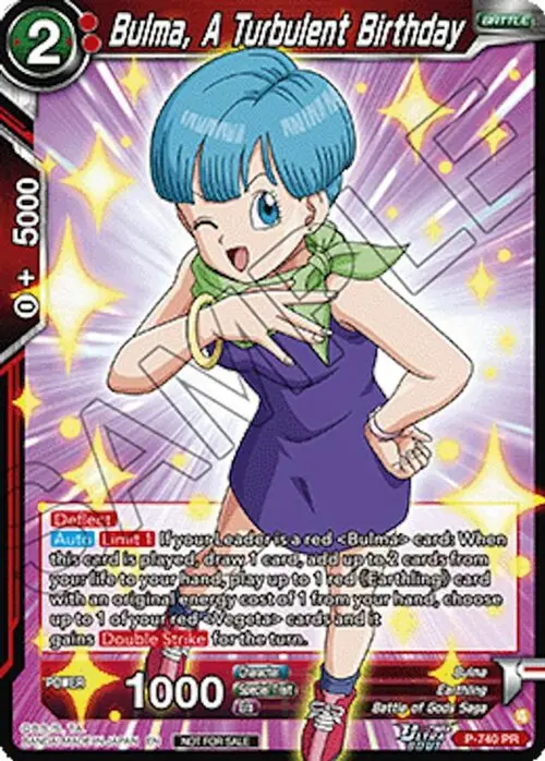 Bulma, A Turbulent Birthday (Ultra-Bout Series Tournament Pack Vol.3) card art