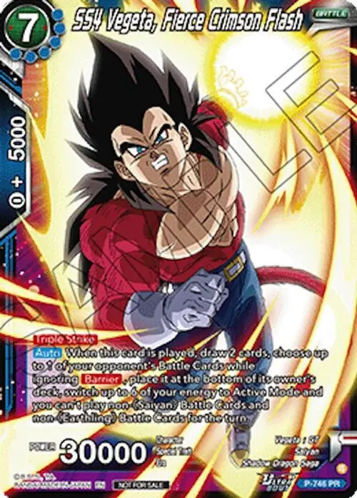 SS4 Vegeta, Fierce Crimson Flash (Ultra-Bout Series Tournament Pack Vol.3) card art