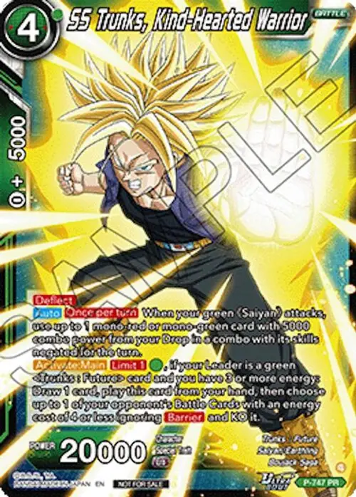 SS Trunks, Kind-Hearted Warrior (Ultra-Bout Series Tournament Pack Vol.3) card art