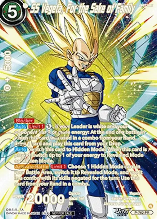SS Vegeta, For the Sake of Family (Deluxe Pack 2026 Vol.2) (Alternate Art) card art