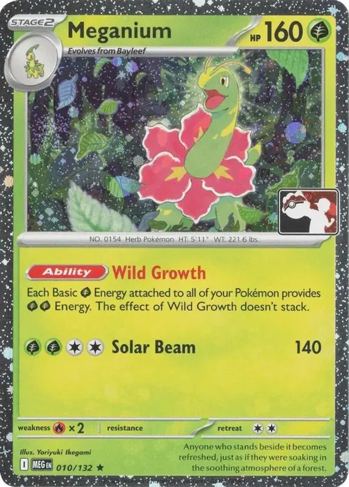 Meganium - 010/132 (Cosmos Holo) card art