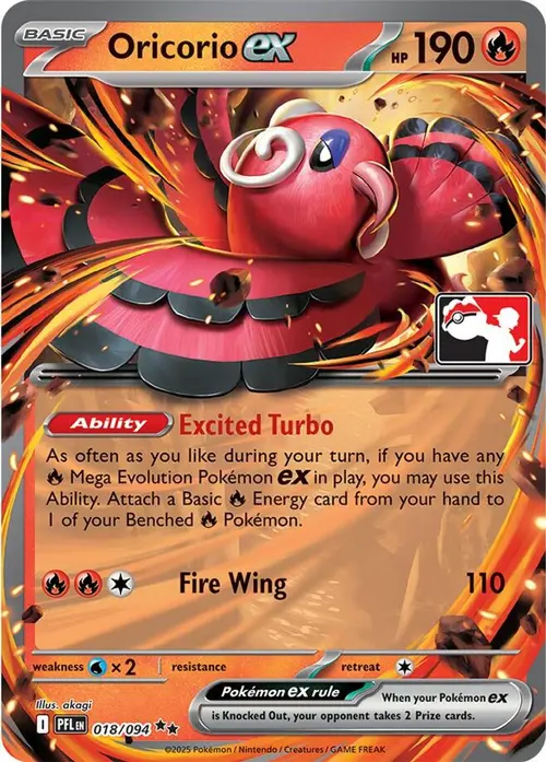 Oricorio ex - 018/094 card art