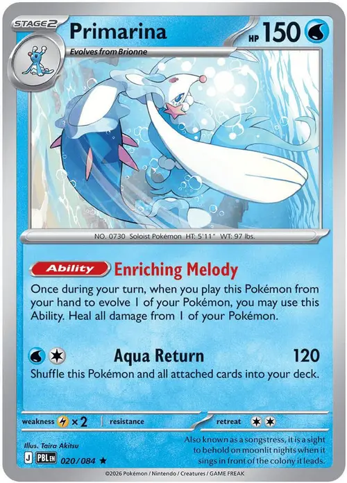 Primarina - 020/084 card art