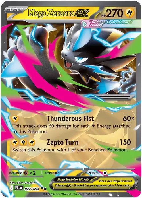 Mega Zeraora ex - 027/084 card art