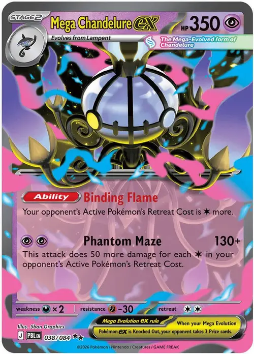 Mega Chandelure ex - 038/084 card art