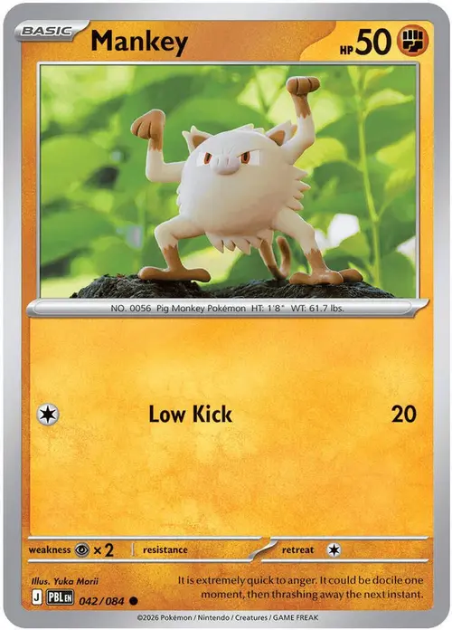 Mankey card art