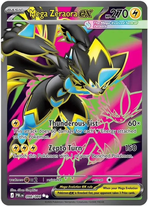 Mega Zeraora ex - 098/084 card art