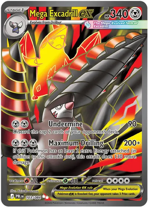 Mega Excadrill ex - 103/084 card art